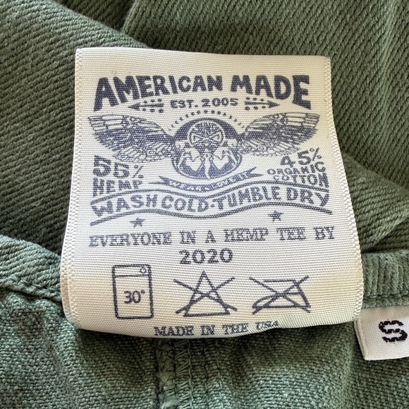 JUNGMAVEN Hemp Organic Cotton Button Front Jumper Jumpsuit S Green Twill Artsy - Picture 5 of 5